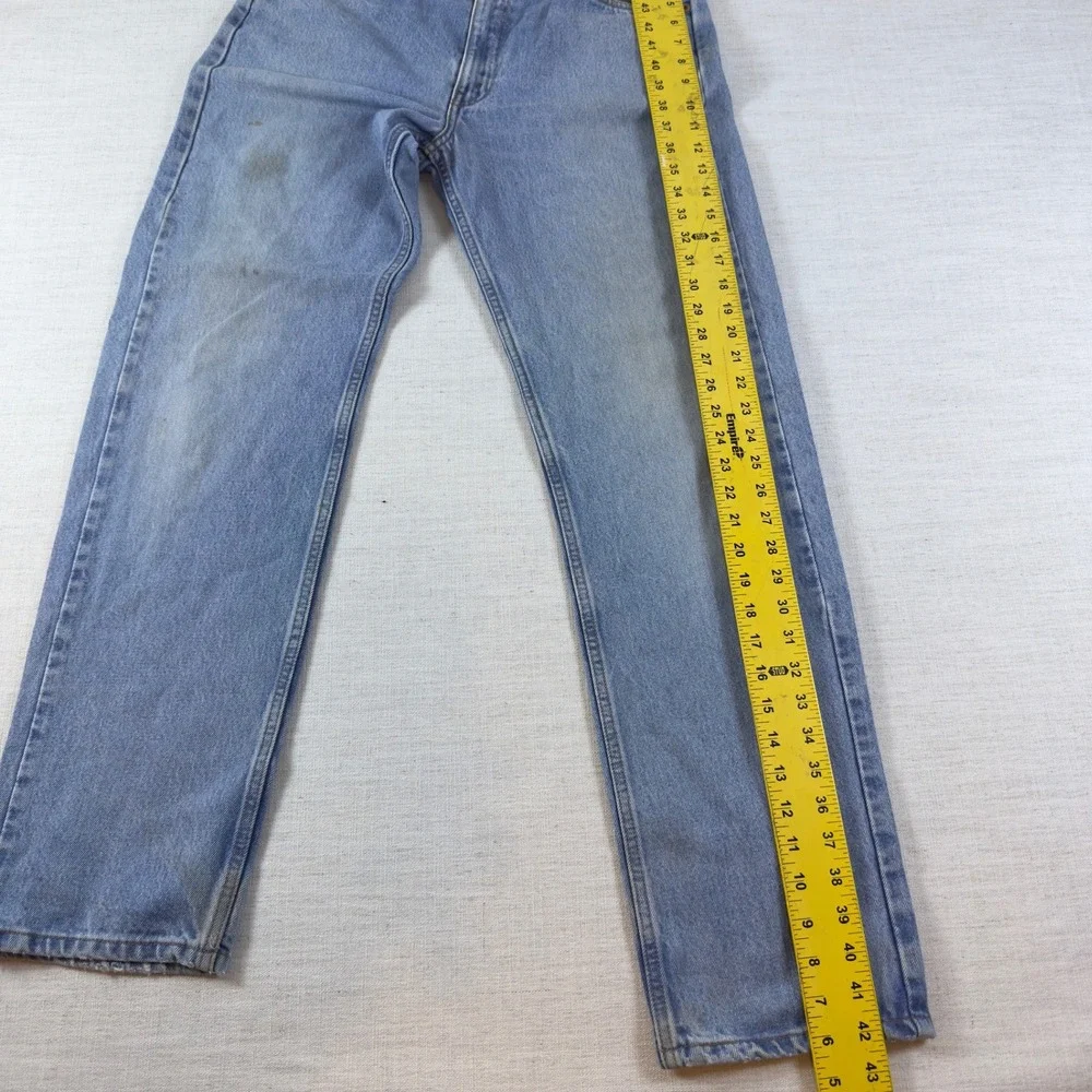 Vintage Levis 505 Orange Tab Regular Fit Straight Leg Jeans Light Wash 34x32